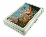 Metal Cigarette Case with Built In Lighter Classic Pin Up D 177 SP - $19.75