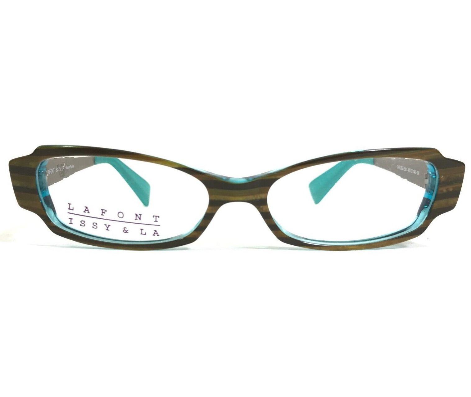 Primary image for Lafont Issy & LA Petite Eyeglasses Frames CHELSEA 501 Blue Brown 48-13-140
