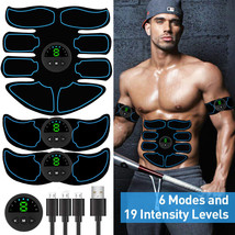 EMS Abdominal Muscle Toning Trainer ABS Stimulator Toner Fitness Binder Gym Belt - £23.48 GBP
