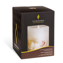 Darice Luminara Flameless Pillar Candle with Seashells White Wax 4 X 5 I... - £96.67 GBP