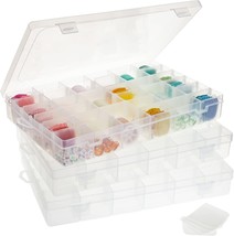 3 Pack Jewelry Organizer Box for Earrings Storage, Clear Plastic Bead St... - £28.15 GBP