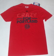 New NWT Portland Trail Blazers &quot;Crazy For&quot; adidas Performance Red Medium T-Shirt - £17.37 GBP