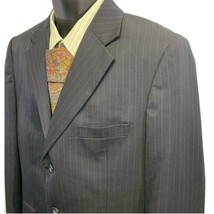 Merona Sport Coat Men&#39;s Size 42R Blue Pinstripe 3 Button Sport Coat Busi... - £22.69 GBP