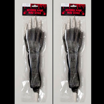 2-Pc SET Skeleton Arm Body Parts BLOODY HORROR HAND LAWN STAKES Prop Dec... - $3.77