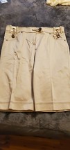 WOMENS BEIGE LONG SHORTS - ESSENTIALS BY A.B.S. - SIZE 10 - $10.00