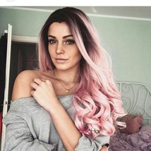 Pink Beauty Human Blend Lacefront Wig 22-26 inches - £70.39 GBP