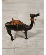 Large Handmade Moroccan Camel, Dark Brown, colorful  crafts. Ships from ... - £70.53 GBP