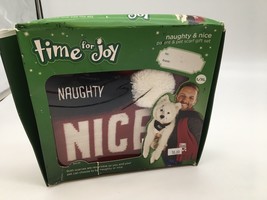 Naughty &amp; Nice Christmas Scarf Parent &amp; Pet Gift Set Fur Kid XL 19-23” Neck - £10.94 GBP