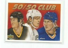 Wayne GRETZKY/BRETT HULL/MARIO Lemieux 1991-92 Upper Deck 50/50 Club Card #45 - £4.70 GBP