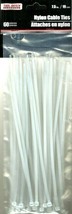 60 White Nylon CABLE TIES 7 1/2&quot; x 3/16&quot; 60 lb Test zip cord wire Wraps ... - $18.11