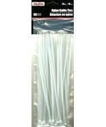 60 White Nylon CABLE TIES 7 1/2&quot; x 3/16&quot; 60 lb Test zip cord wire Wraps ... - $18.11