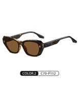 Personalized Trendy Sun Glasses Women&#39;s Cat Eye Irregular Polarized Sung... - £12.32 GBP