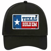 Texas Hold Em Novelty Black Mesh License Plate Hat - £22.97 GBP