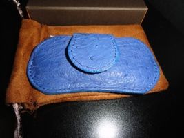 Brizard and Co Genuine Blue Ostrich V Cutter NIB image 3