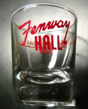 Fenway Hall Shot Glass Mardi Gras Bar Clear Glass with Red Print - $6.99