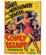 *CONEY ISLAND 1943 Midget Window Card Betty Grable, Montgomery, Romero, ... - $205.80 CAD