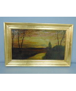 ANTIQUE AUTUMN LANDSCAPE OIL ON CANVAS PAINTING BY LISTED ARTIST BRUCE C... - £5,935.21 GBP