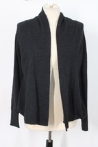 Knitted &amp; Knotted M Black Wool Blend Open-Front Cardigan Sweater - £18.37 GBP