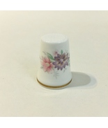 Royal Albert Thimble Floral Bone China Pink Purple Flowers Gold Trim Eng... - £13.51 GBP