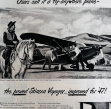 1947 Stinson Voyager Plane Advertisement Airplane Aviation Travel DWWW6 - $24.99
