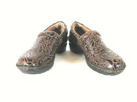 Boc Born Brown Leather Casual Slip On Comfort Clogs Shoes Womens 7.5 M (SW16)pmg - £15.85 GBP