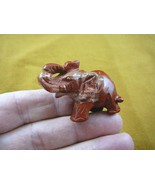 (Y-ELE-672) little lucky Red Jasper ELEPHANT gemstone carving figurine e... - £15.42 GBP