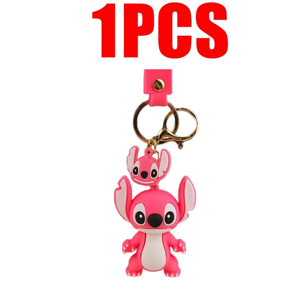 New Anime Disney Keychain Cartoon Lilo Stitch Cute Doll PVC Model -A 1pcs - €2,80 EUR