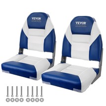 VEVOR Boat Seats, 21.85&quot; High Back Boat Seat, Folding Boat Chair with Th... - $145.99