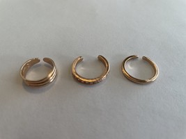 3 Piece Sexy Rose Gold Toe Rings Adjustable  14.4 mm .56 inches - £18.54 GBP