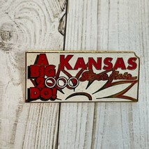 Vintage 2000 Kansas State Fair Pin A Big 2 Do Souvenir Tac Red Gold - $11.64