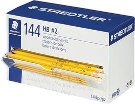 Staedtler Yellow School Pencils, Pre-Sharpened HB/#2, Wood Pencils, 13247C144A - £11.81 GBP