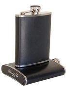 Brizard  Flask 8 oz. Sunrise Black  Leather  Made in USA NIB - $2,732.18 MXN