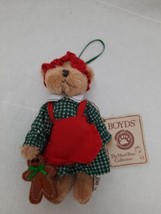 Boyds Bears Head Bean Collection 5&quot; Christmas Tree Ornament Mrs. Claus w/ Tags - £12.01 GBP