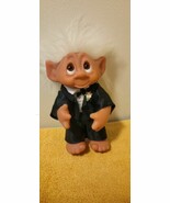 Vintage 8&quot; Thomas Dam Wedding Groom Doll Black Tux 1977 Denmark - $61.62 CAD
