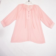 Matilda Jane Blush Swiss Dot Sheer Mae Blouse Size Large Women&#39;s Top Shirt - £8.92 GBP