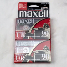 NEW 2-Pack Maxell UR 90 Normal Bias Cassette Tapes Ninety Minutes - £7.05 GBP