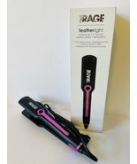 Hair Rage FeatherLight 1.5&quot; Ceramic Ionic Flat Iron Black &amp; Fuchsia - £20.97 GBP