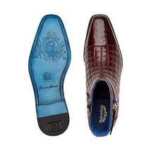 Belvedere Libero Genuine Ostrich Leg and Quilted Leather Boots R80 Dark Burgundy image 5