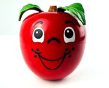 Vintage 1972 Fisher Price Happy Apple w/ Short Stem, Roly Poly Chime WORKS - $19.79