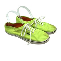 Vans Off The Wall Canvas Sneakers Low Top Lime Green Womens 9 Mens 7.5 - $14.49