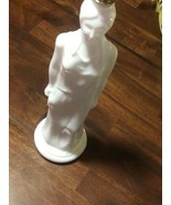 Vintage tall Avon Milk Glass Greek Goddess Statue Woman Decanter  - $4.10 CAD