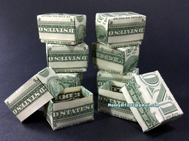 1x Dollar Origami GIFT BOX Made with REAL MONEY Handmade Cash Art Gift Idea - $13.97 CAD+