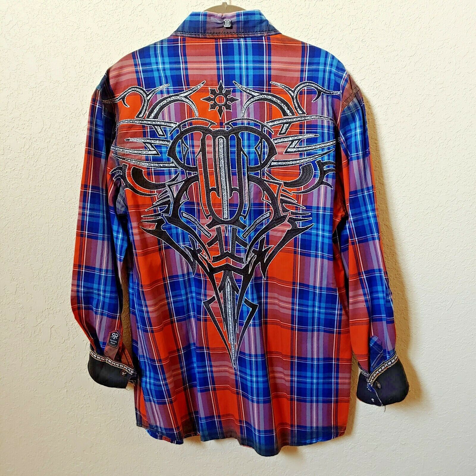 Roar  Plaid Long sleeve Button down Casual Shirt  Medium Size - $90.25