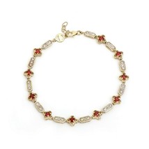 Womens   Diamond 18K Yellow Gold Over Sterling Silver 0.09 Bracelet - £399.59 GBP