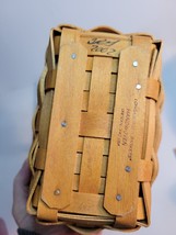 Longaberger Basket 2002 Small with Yellow Liner and Clear Protector image 7