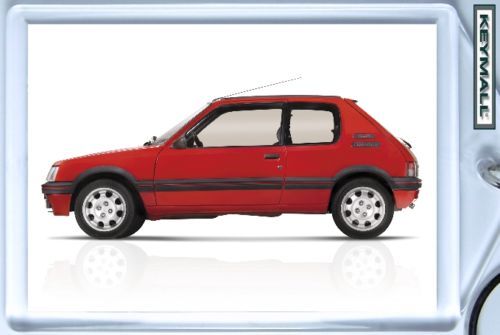 Ancien Model Porte Clés Cle PEUGEOT 205 GTI 1.9 Rouge !