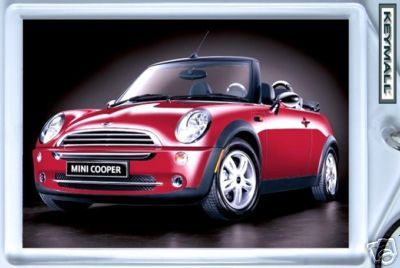 Key chain Porte Cle MINI COOPER CABRIOLET Red ROUGE New/Neuf