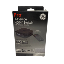 GE Black HDMI Switch 3 Port 4K Ultra HD Auto Selector Hub with Wireless ... - €16,94 EUR