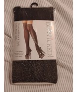 Lurex OTK Shimmering Women&#39;s Knee High Black &amp; Gold Be Wicked Fancy Fash... - $189.87 MXN