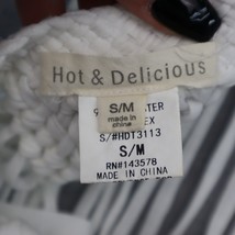 Hot Delicious Swimsuit Womens M White Bikini Top Tasseled Halter Strap Crochet - £23.72 GBP